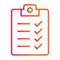 Checklist with a clipboard