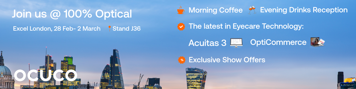 Join Ocuco @ 100% Optical